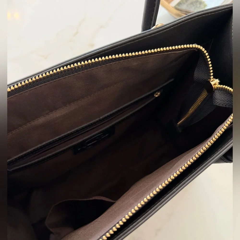 Onna Ehrlich Heidi Handbag Tote Bag Black NO Crossbody Strap EUC